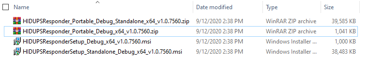 x64 Debug files screenshot